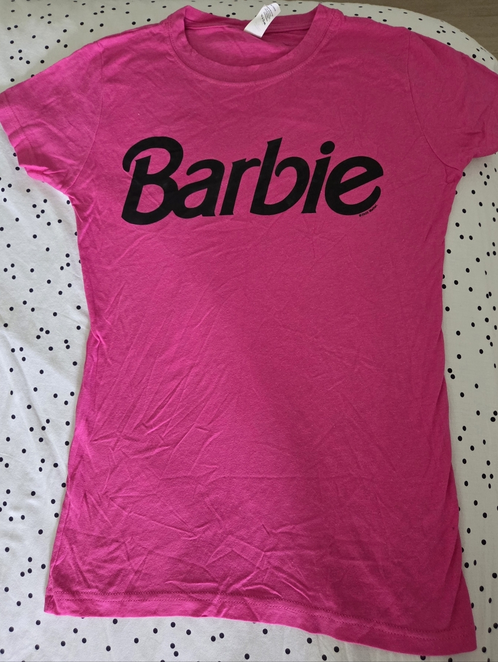 Tultex Barbie Pink Logo Crew Neck Short Sleeve T-Shirt Women’s Size S